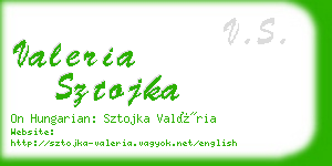 valeria sztojka business card